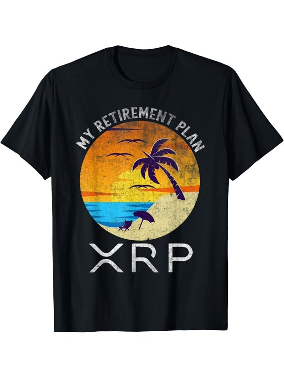 XRP Ripple Cryptocurrency My Retirement Plan Beach Vacation T-Shirt