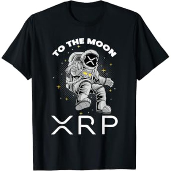 XRP To The Moon Ripple Crypto Bitcoin HODL Coin T-Shirt