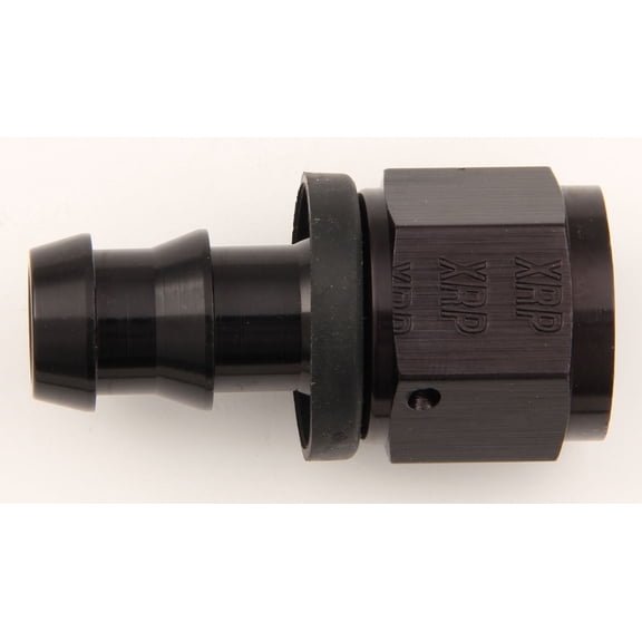 XRP-Xtreme Racing Products XRP230006BB No.6 Straight Push-On Hose End, Black