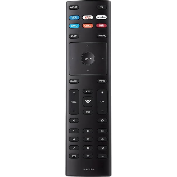XRT136 Vizio Smart TV Remote Replacement - Easy Setup, Infrared, Shortcut Keys, Universal Remote for SmartCast TVs - Vizio Remote Control Replacement for D, E, M, P, V, PX, OLED Series