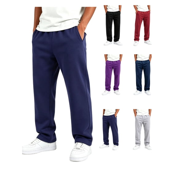 XRoczxe Boys Solid‑Color Straight‑Leg Sweatpants, Kids Elastic Waist Casual Athletic Trousers With Side Pockets