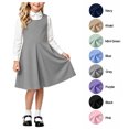 thumbnail image 1 of XRoczxe Girls Pleated Jumper Dress, Sleeveless A-Line School Uniform Pinafore, Classic Round Neck Swing Skirt for Kids Daily Wear & Parties, 1 of 8
