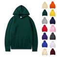 thumbnail image 1 of XRoczxe Men Solid‑Color Pullover Hoodie, Casual Long‑Sleeve Loose‑Fit Sweatshirt With Front Kangaroo Pocket, 1 of 6