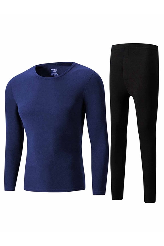 Men’s Thermal Underwear Set, Soft Fleece‑Lined Long Johns Winter Warm Base Layer Top & Pants