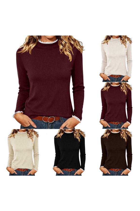 Women Raglan Shoulder Ribbed Mock Neck Slim Fit Long Sleeve Thermal Top Soft Skin-Friendly Windproof Warm Base Layer Multi Fresh Solid Color Winter Layering Shirt