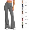 thumbnail image 1 of XRoczxe Women's High Waisted Flare Leggings, Soft Stretchy Yoga Pants with Wide Waistband, Casual Bootcut Workout Trousers for Gym Dance & Daily Wear, 1 of 8