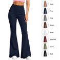 thumbnail image 1 of XRoczxe Women's High Waisted Flare Leggings, Soft Stretchy Yoga Pants with Wide Waistband, Casual Bootcut Workout Trousers for Gym Dance & Daily Wear, 1 of 9