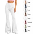 thumbnail image 1 of XRoczxe Women's High Waisted Flare Leggings, Soft Stretchy Yoga Pants with Wide Waistband, Casual Bootcut Workout Trousers for Gym Dance & Daily Wear, 1 of 9