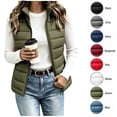 thumbnail image 1 of XRoczxe Women's Lightweight Puffer Vest, Stand Collar Sleeveless Zip Up Jacket, Quilted Gilet with Pockets for Fall Winter Outdoor Casual Wear, 1 of 6