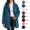 thumbnail image 1 of XRoczxe Women's Long Sherpa Coat, Open Front Fuzzy Fleece Jacket with Lapel Collar, Soft Warm Winter Teddy Outerwear for Casual Daily Wear & Layering, 1 of 5