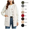 thumbnail image 1 of XRoczxe Women's Sherpa Fleece Vest, Button Down Sleeveless Warm Coat with Pockets, Casual Soft Fuzzy Outerwear for Fall Winter Layering & Daily Wear, 1 of 8