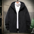 thumbnail image 1 of XS-5X Big & Tall Fleece Jackets for Men Plus Size Zip Up Sherpa Coats with Zipper Pockets and Hoodie Long Sleeve Solid Color Thermal Warm Jacket, 1 of 8