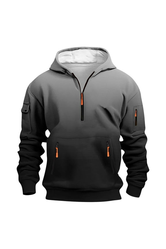 XS-5X Big & Tall Hoodies for Men Plus Size Pullover Fleece Lined Sweatshirts with Pockets and Zipper Long Sleeve Gradient Printed Athletic Hoodie Tops