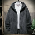 thumbnail image 1 of XS-5X Plus Size Fleece Jackets for Men with Pockets and Hood Big & Tall Hoodies & Sweatshirts Zip-Up Long Sleeve Solid Warm Sherpa Outerwear Coats, 1 of 8