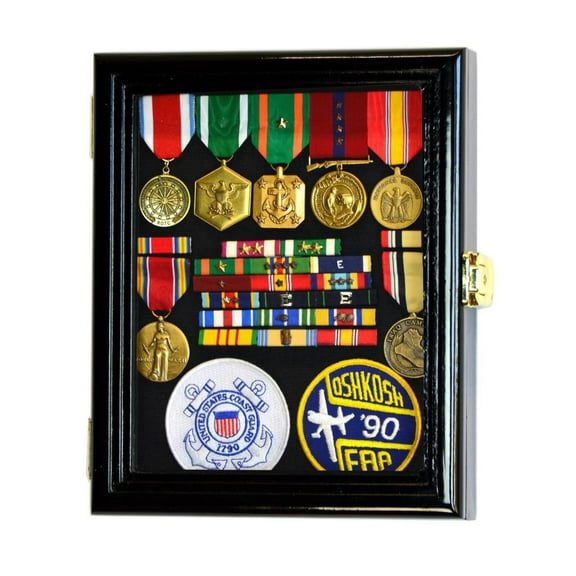 XS Military Medals, Pins, Patches, Insignia, Ribbons Display Case Cabinet
