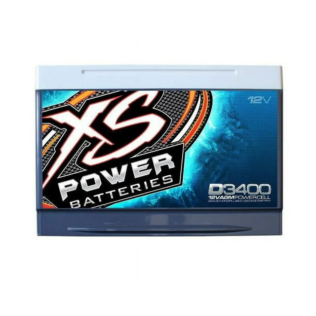 XS Power 12V BCI Group 34R AGM 4000W 3300A Car Battery with Terminal Bolt D3400