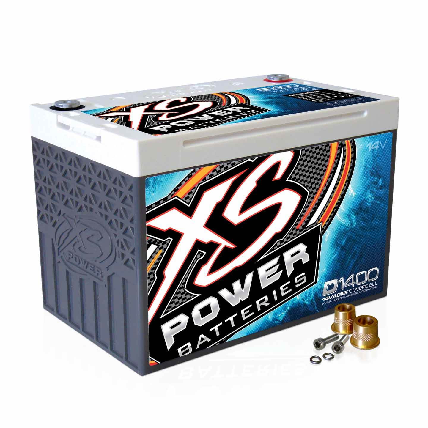XS Power D-Series 14 Volt 2400 Amp Max Sealed AGM Automotive Car Battery | D1400