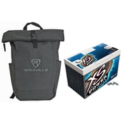 XS Power D16-31 Bundle 16V Group 31 AGM Racing Battery, 3/8 Stud Terminals, Max 5000A, Rockville RPAK Charcoal Backpack, 2-items
