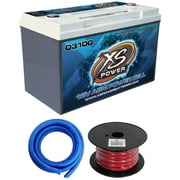 XS Power D3100 5000 Amp Power Cell Car Battery + Hardware + Power/Ground Wires