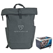XS Power D3400 Bundle 12V Group 34 AGM Car Audio Battery, 2500W 4000W Range, Max 3300 Amps, Rockville RPAK Charcoal Backpack, 2-items