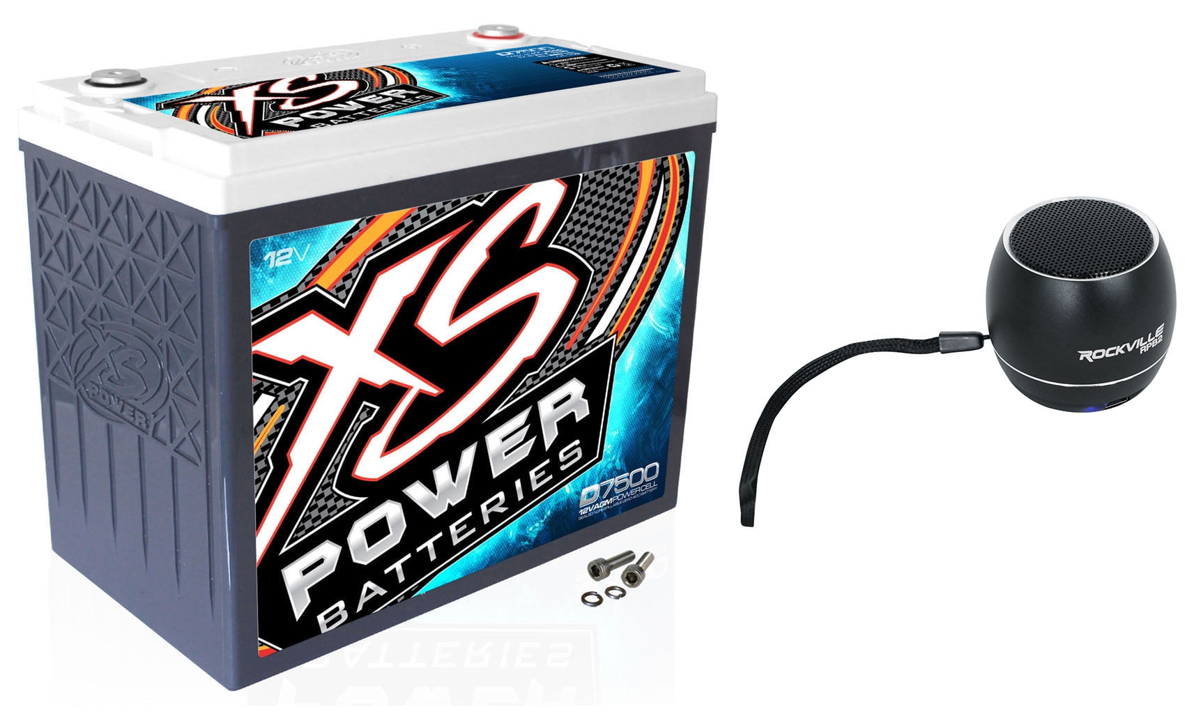 XS Power D7500 6000 Amp 12 Volt Power Cell Car Audio AGM Battery+Free
