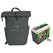 XS Power PSX20Q Bundle 12V AGM Battery, 1000A Max, 641 CA, 32Ah, 59-Min RC, M6 Terminal Bolts, Rockville RPAK Charcoal Backpack, 2-items