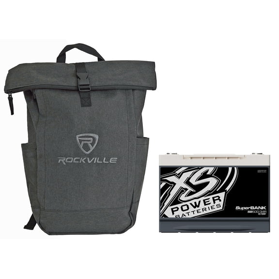 XS Power SB500-34R 12V 500 Farad Super Capacitor Bank with RPAK Charcoal Backpack, 2-items