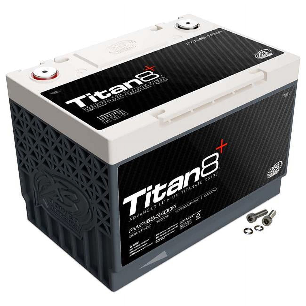 XS Power 12V Lithium Titanate Battery, Titan8 PWRS53400, Underhood