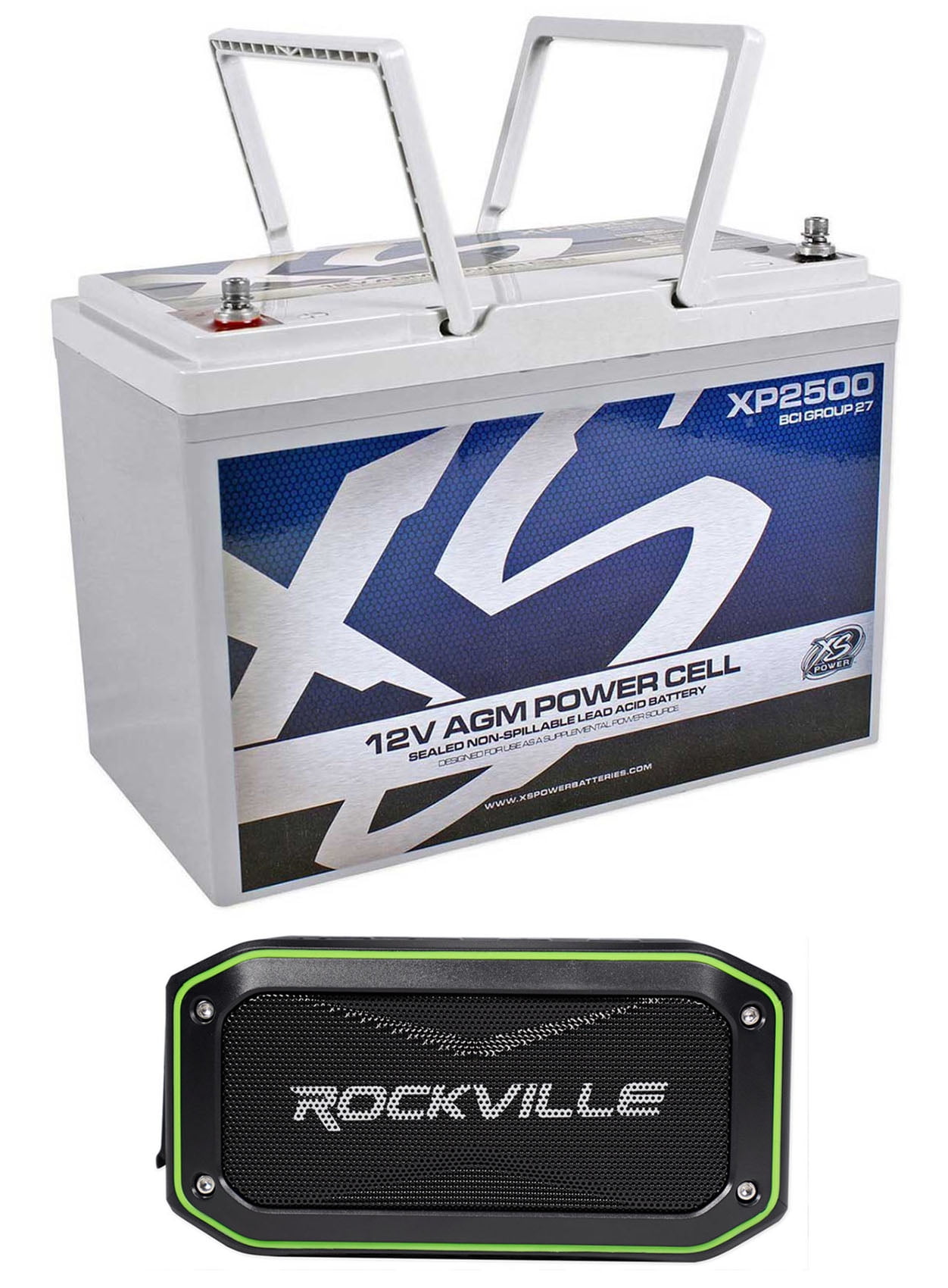 XS Power XP2500 2500 Watt Power Cell Car Stereo Audio Battery + Speaker