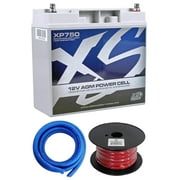 XS Power XP750 750 Watt Power Cell Car Audio Battery System + Power/Ground Wires