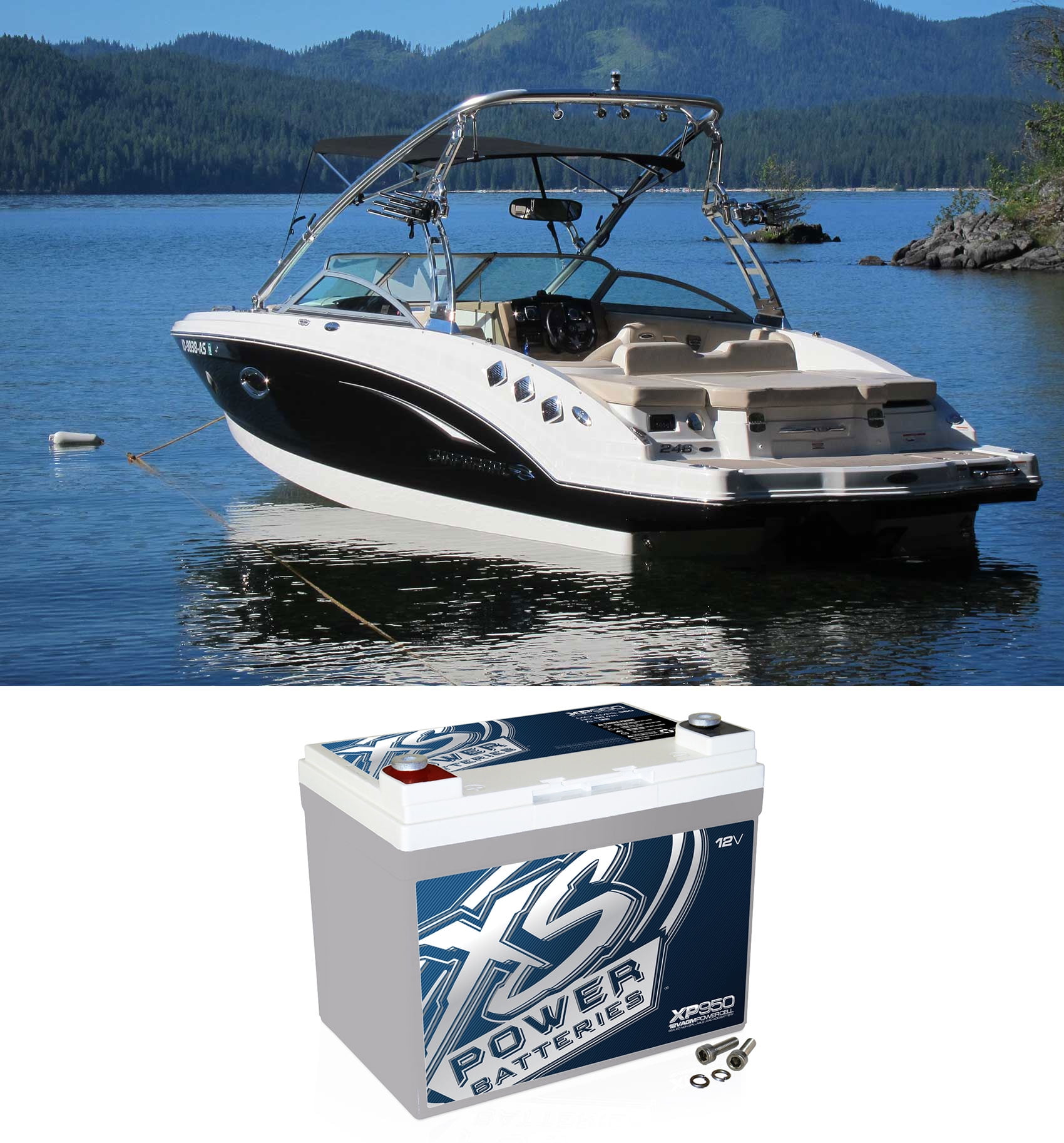 XS Power XP950 950 Watt Power Cell Marine Stereo Battery For Boat