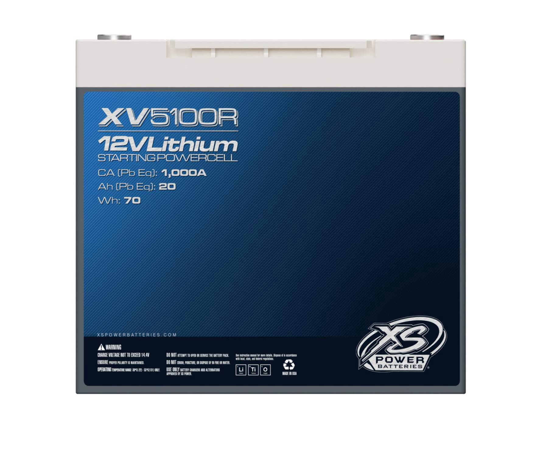 Xs Powder XS Power XV5100R 12V 1500W Lithium Titanate Automotive Battery, Max ...