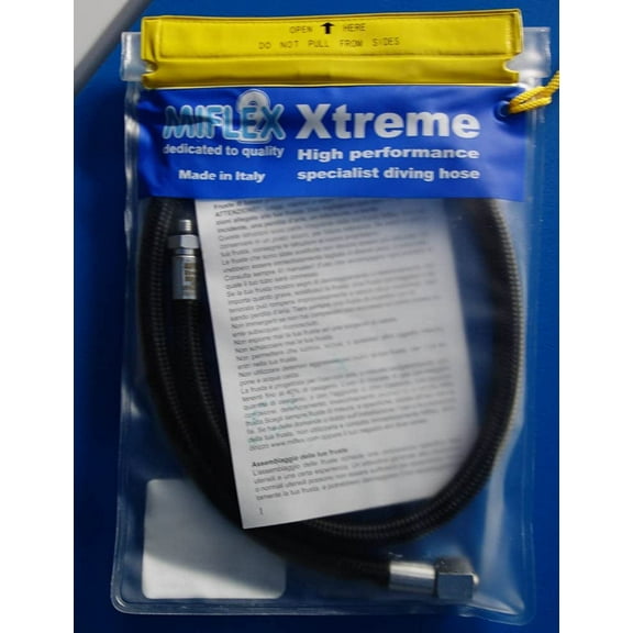 XS Scuba MiFlex Low Pressure Regulator Hose (Black, 48")