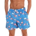 thumbnail image 1 of Mid-Ten Men Swim Shorts Trunks Pants Floral Print Board Shorts Boys Boardshorts Swimwear Swimsuit Bottoms Underwear Beachwear Casual Surfing Swimming Bathing Suit Quick Dry Summer Fall, 1 of 6