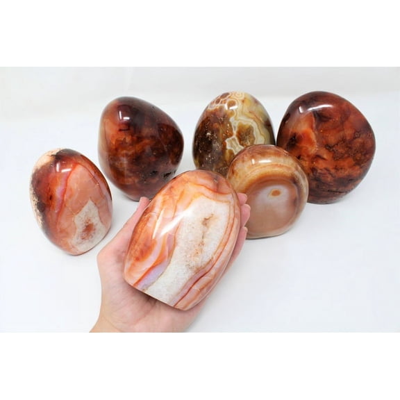 XS-XXL Carnelian Polished Freeform, Free Standing Cut Base, Specimens, Healing Crystals, Sacral Chakra, Polished Carnelian