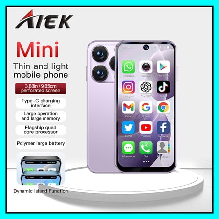 XS19 Mini 3G Smartphone 2000 mAh High-capacity Battery Android 10.0 Quad Core 2GB RAM 16GB ROM 3.88inch 5MP Rear Camera Dual SIM Small phone