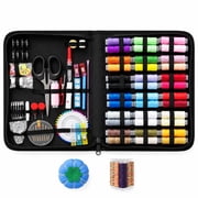 XSAPT 11.22 Inch Portable Sewing Kit, Complete Sewing Kit for Adults, Black, 240-Piece