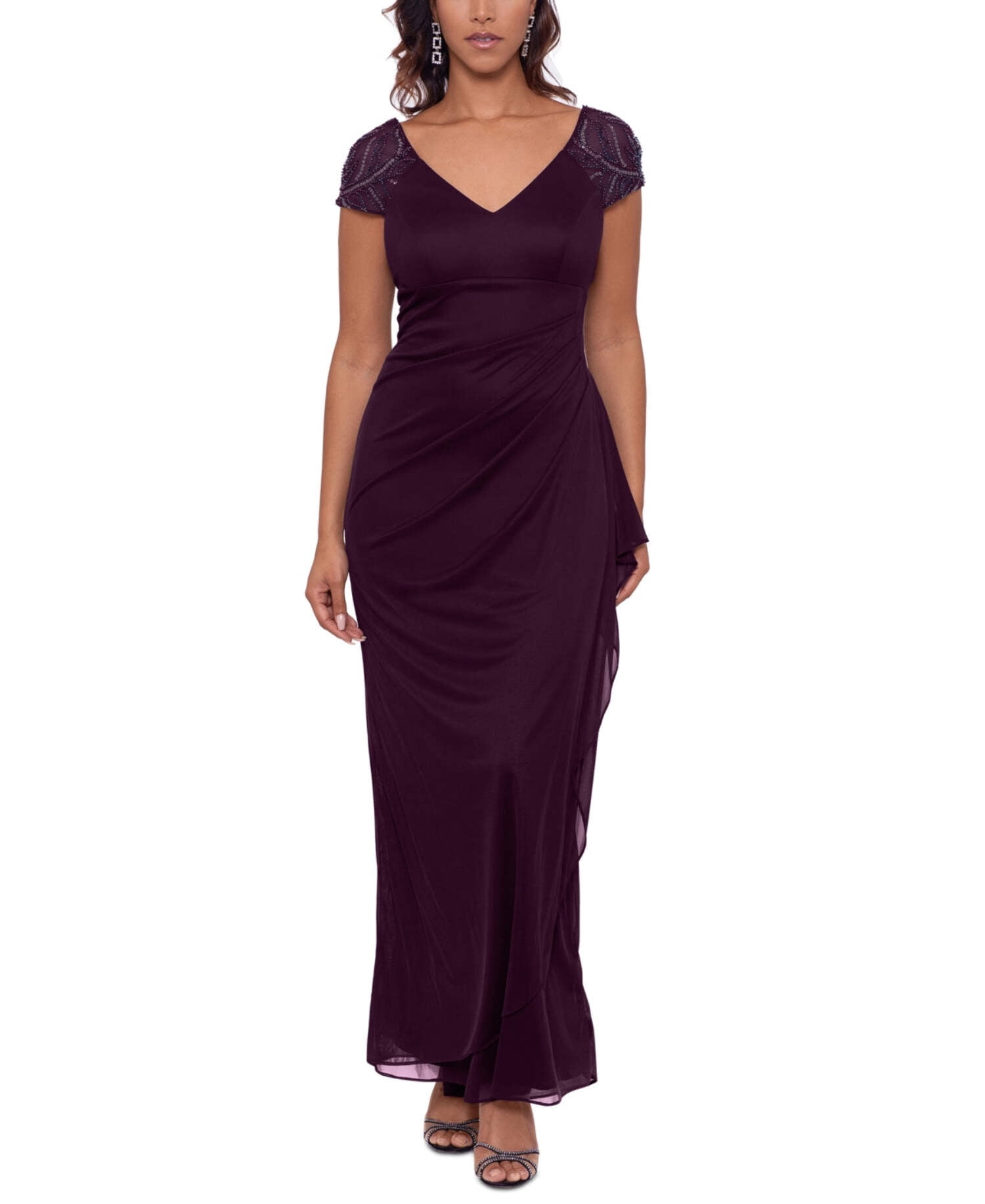 white sequin cocktail dress 'Dita' Strapless Sequin Gown- White