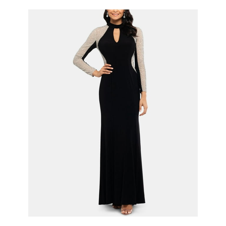 Xscape long black store dress