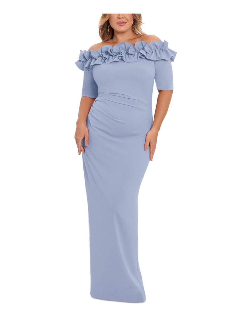 green emerald velvet dress XSCAPE Navy/Silver Beaded Formal Gown – Recycled Threads main image 1