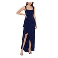 thumbnail image 1 of XSCAPE Womens Navy Square Neck Full-Length Formal Hi-Lo Dress 12, 1 of 5