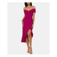 thumbnail image 1 of XSCAPE Womens Pink Ruffled Short Sleeve Off Shoulder Above The Knee Evening Hi-Lo Dress 2, 1 of 2
