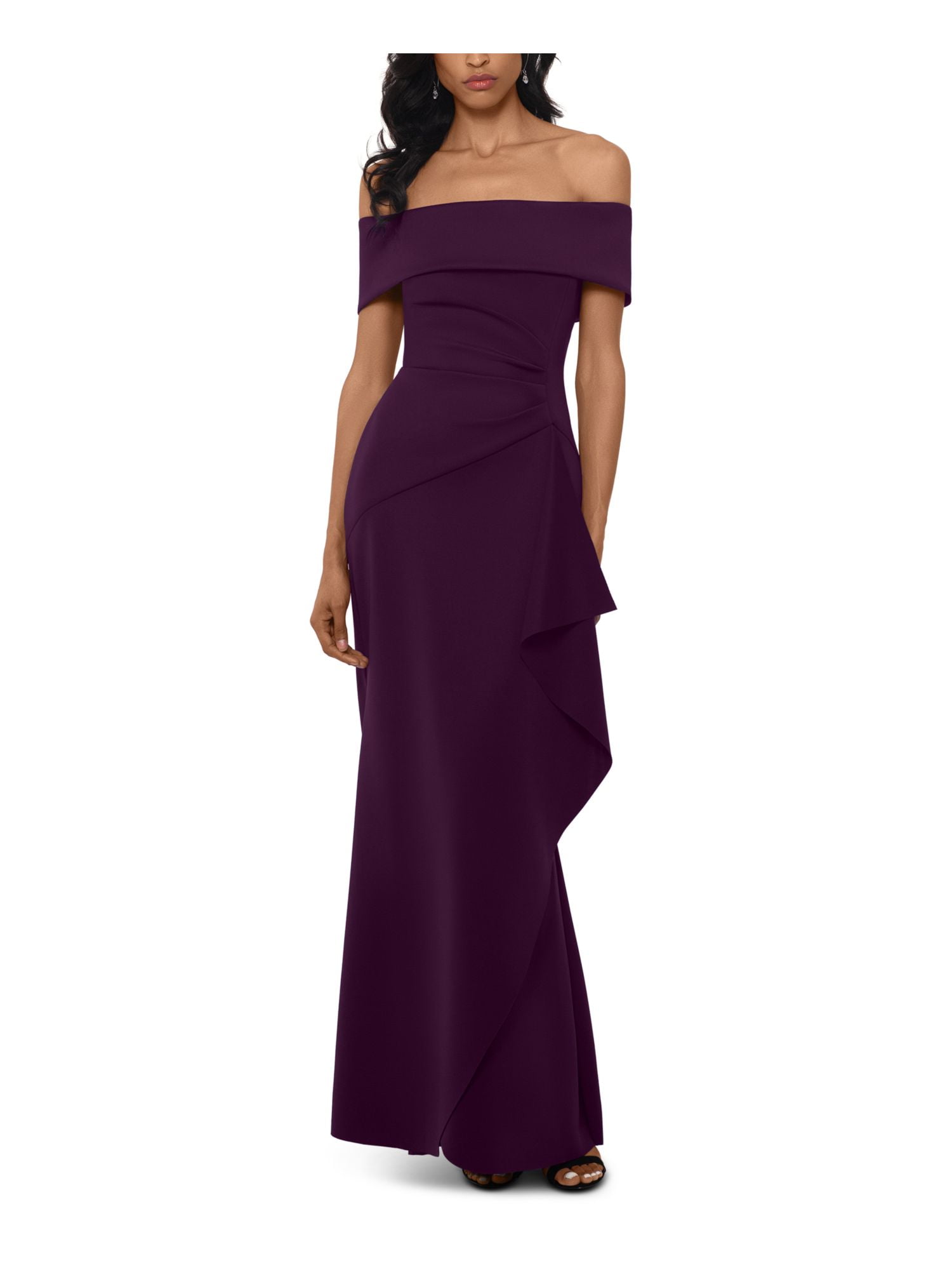 Formal Dresses Xscape Off The Shoulder Dress Xscape Women's Off The Shoulder Scuba Ruffle Sheath Gown Formal Dresses Xscape Off The Shoulder Dress Xscape Women's Off The Shoulder Scuba Ruffle Sheath Gown