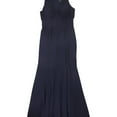 thumbnail image 1 of XSCAPE Womens Side Slit Gown Dress, Blue, 12, 1 of 2