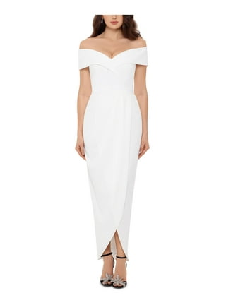 Xscape off the shoulder midi best sale dresses