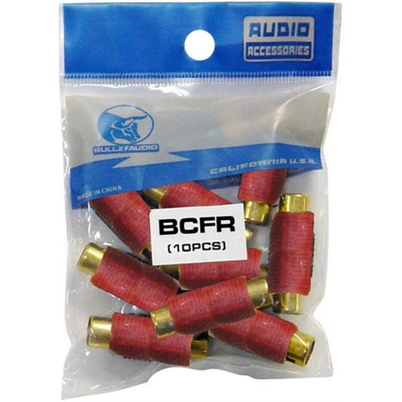 XSCORP BCFR Female Red Rca Couplers - 10 Per Pack