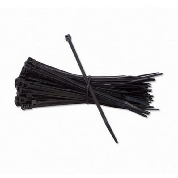 XSCORP CT4 Nylon 4 in. Black Cable-Zip Ties for Car Audio Installs - 100-Pack