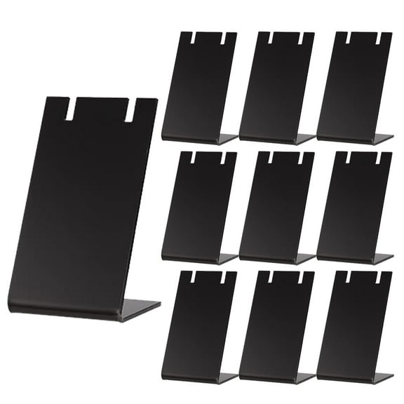 XSCPXTT 10PCS Acrylic Earring Holder Earring Display Stands L-shape Ear Organizer Dangling Earring Stands for Earring Necklace Jewelry Shows Retail Photography Props Black