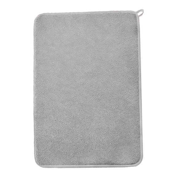 XSCPXTT 23.62x17.71 Inch Large Size Dish Drying Mat,Absorbent Microfiber Dishes Drainer Mat for Kitchen Countertops & Counter Racks,Suitable for Kitchens, Apartments,Dorm Rooms Dark Gray