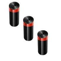 XSCPXTT 3 Pcs Large Black Trash Bags Drawstring Garbage Bags,Heavy Duty Plastic Garbage Bags for Household Kitchen Office Restaurant Thickened Stretchy,Black